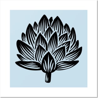 Artichoke Black Posters and Art